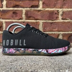 NO BULL Midnight Palm Trainers Womens 7.5 Black Tropical CrossFit Shoes
